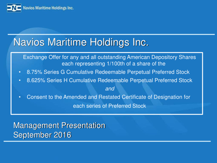 navios maritime holdings inc