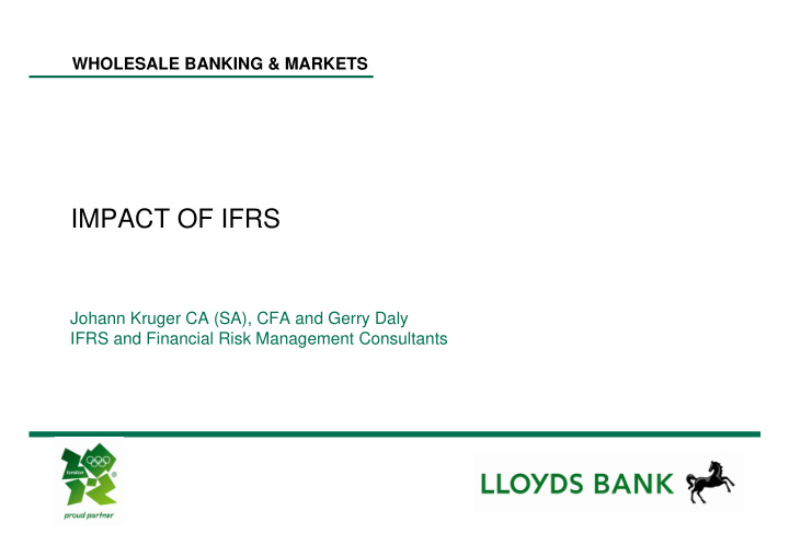impact of ifrs