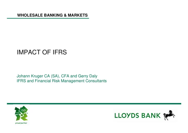 impact of ifrs