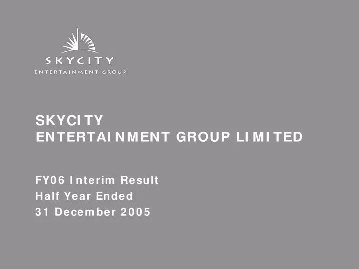 skyci ty entertai nment group li mi ted
