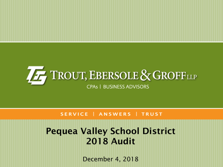 pequea valley school district 2018 audit