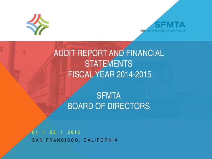 audit report and financial statements fiscal year 2014