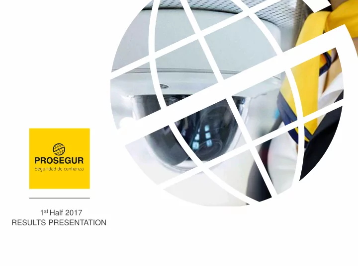 1 st half 2017 results presentation