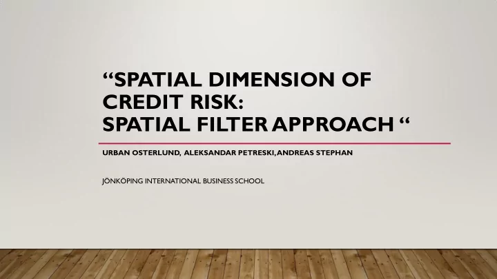 credit risk