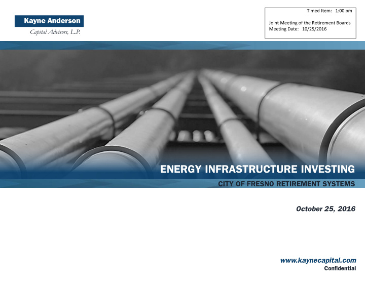 energy infrastructure investing