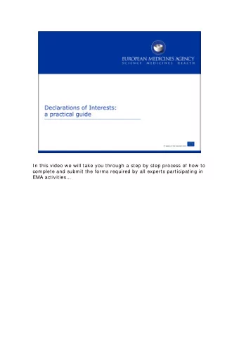 In this video we will take you through a step by step process of how to  complete and submit the