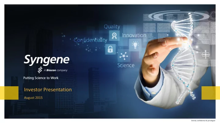 investor presentation