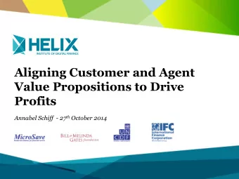 Profits Annabel Schiff  - 27 th October 2014  1  Session Plan  1. What is a Value Proposition