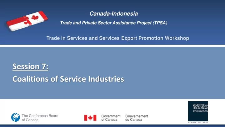 session 7 coalitions of service industries
