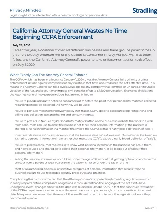 California Attorney General Wastes No Time  California Attorney General Wastes No Time  Beginning