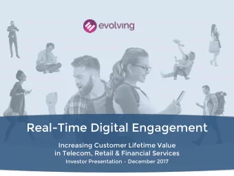 Real-Time Digital Engagement  Increasing Customer Lifetime Value  in Telecom, Retail &amp;
