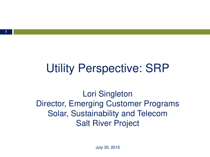 utility perspective srp