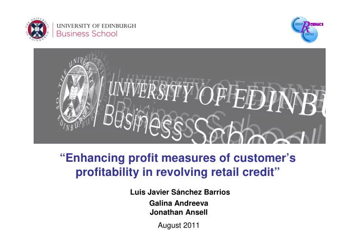 enhancing profit measures of customer s profitability in