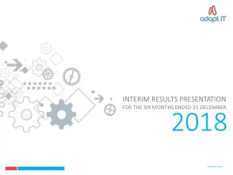 2018  Achieve more.  BUSI  BU  SINESS OVERVIEW  Achieve more.  2  ABOUT ADAPT IT  IT  1000+