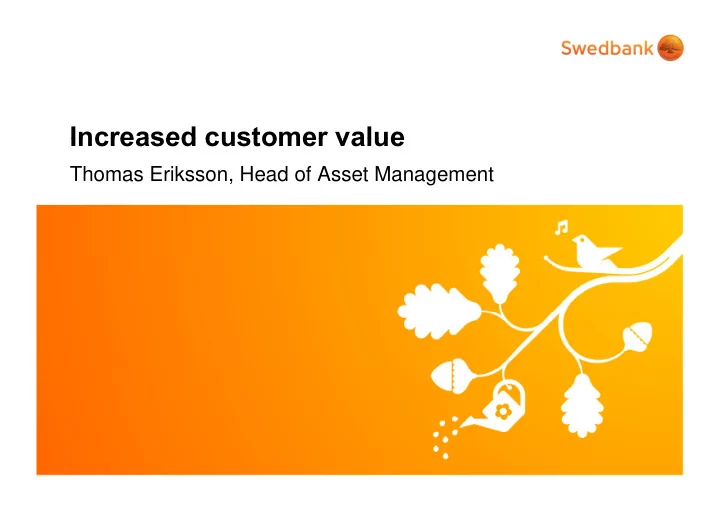 increased customer value increased customer value