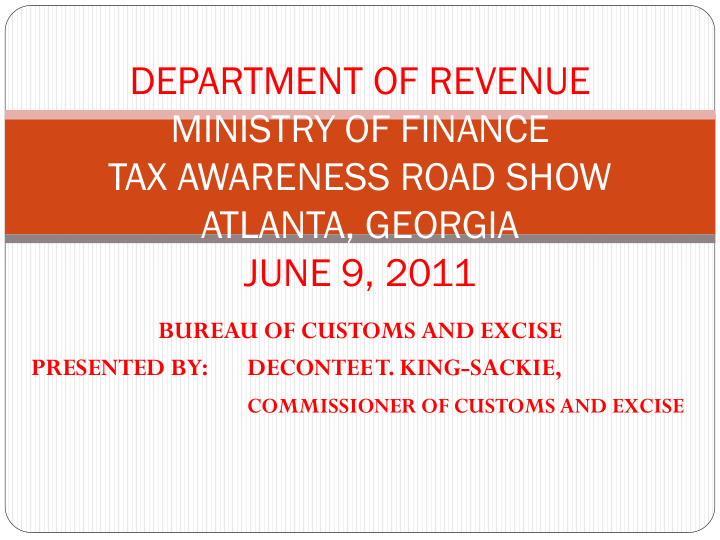 department of revenue