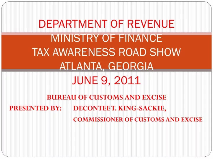 department of revenue