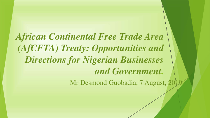 african continental free trade area afcfta treaty