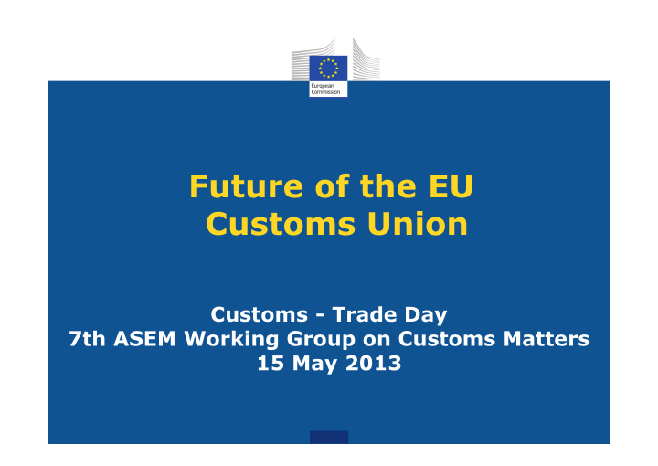 future of the eu customs union