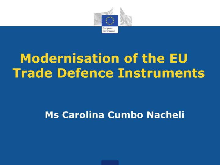 modernisation of the eu trade defence instruments