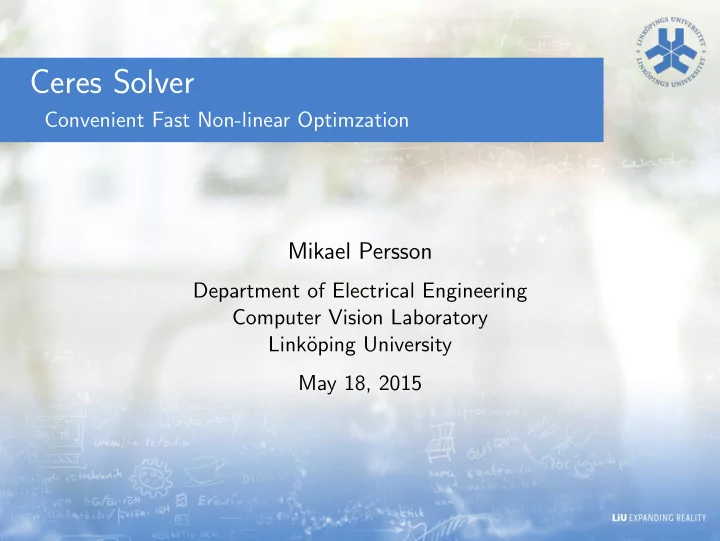 ceres solver
