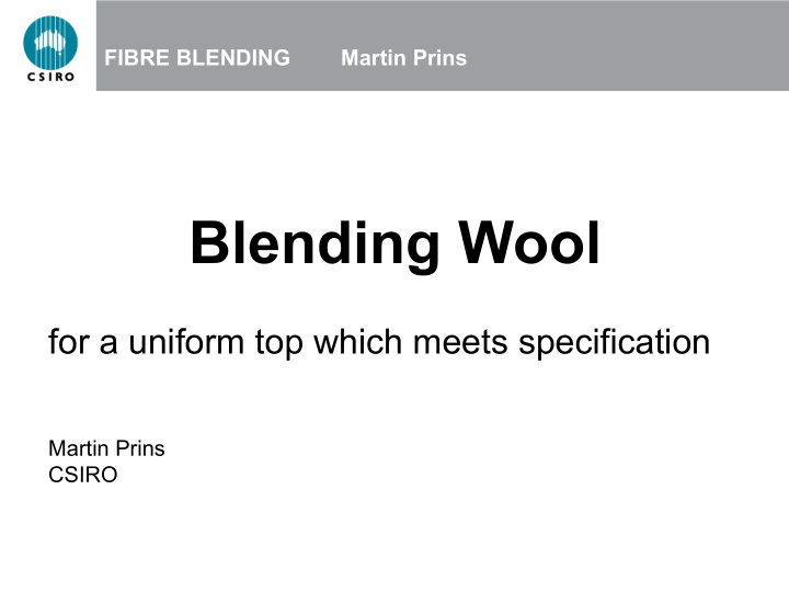 blending wool