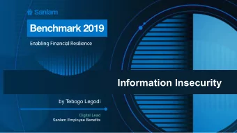 Information Insecurity  by Tebogo Legodi  Digital Lead  Sanlam Employee Benefits  CYBERCRIMINALS