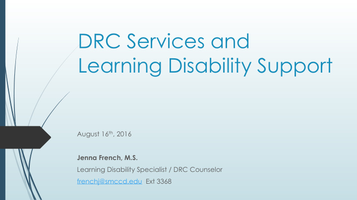 drc services and learning disability support