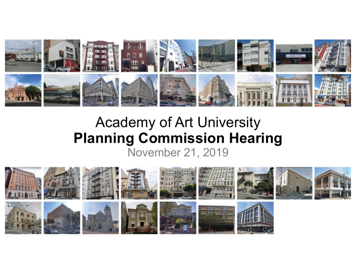 academy of art university planning commission hearing