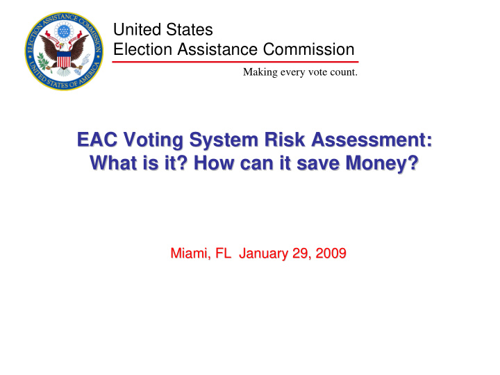 eac voting system risk assessment eac voting system risk