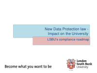 new data protection law impact on the university