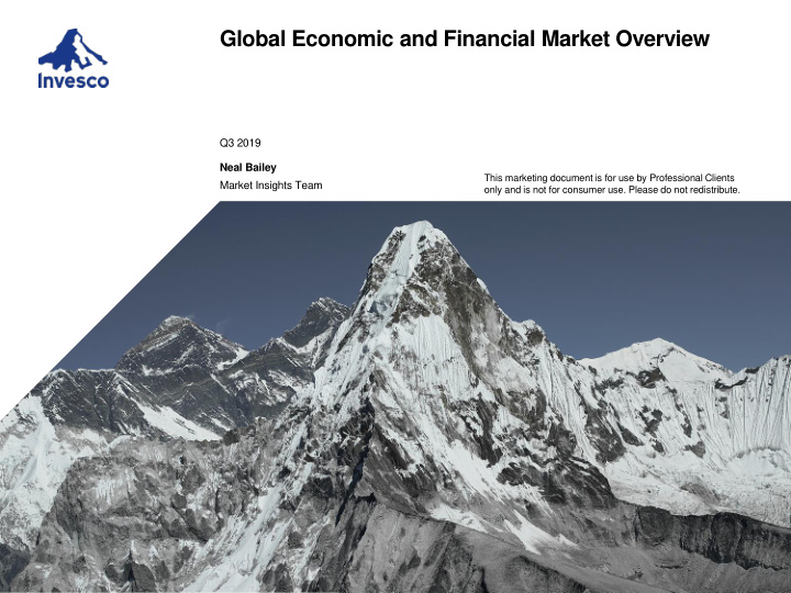 global economic and financial market overview