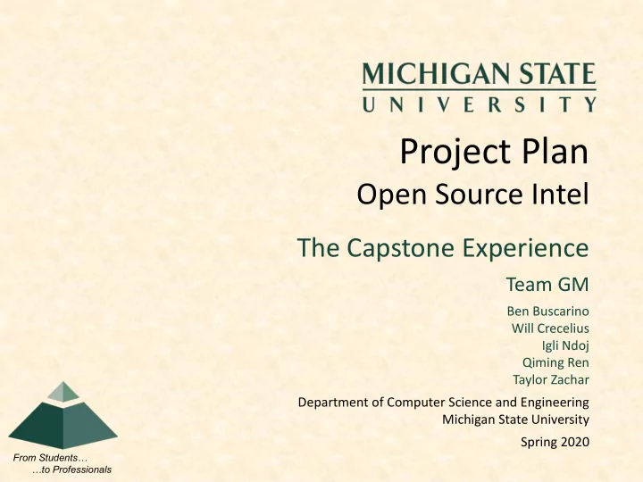 project plan