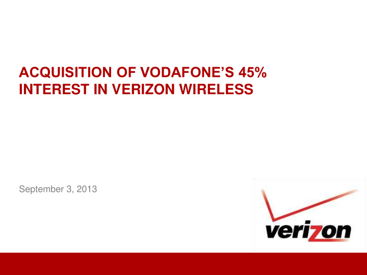 acquisition of vodafone s 45