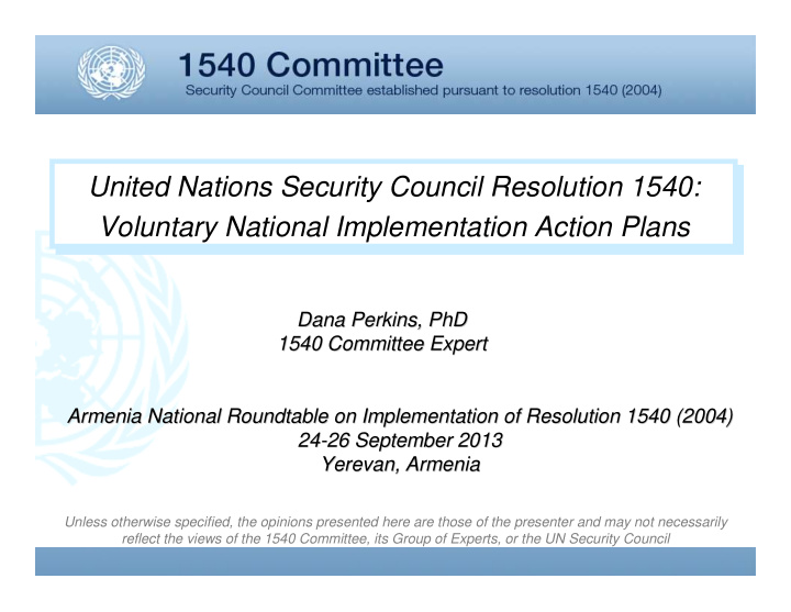 united nations security council resolution 1540 united