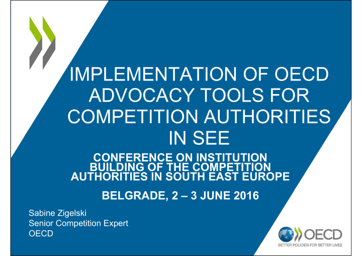 implementation of oecd advocacy tools for competition