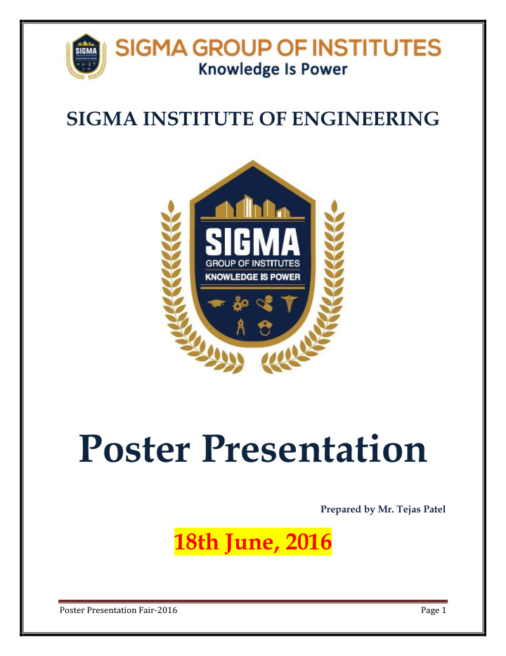 poster presentation