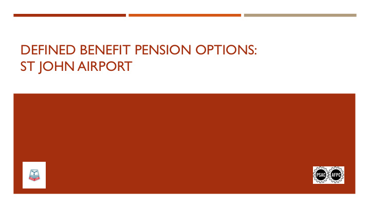 defined benefit pension options