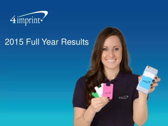2015 Full Year Results  2015 Full Year Results  Background  Kevin Lyons-Tarr, CEO  1  2015 Full