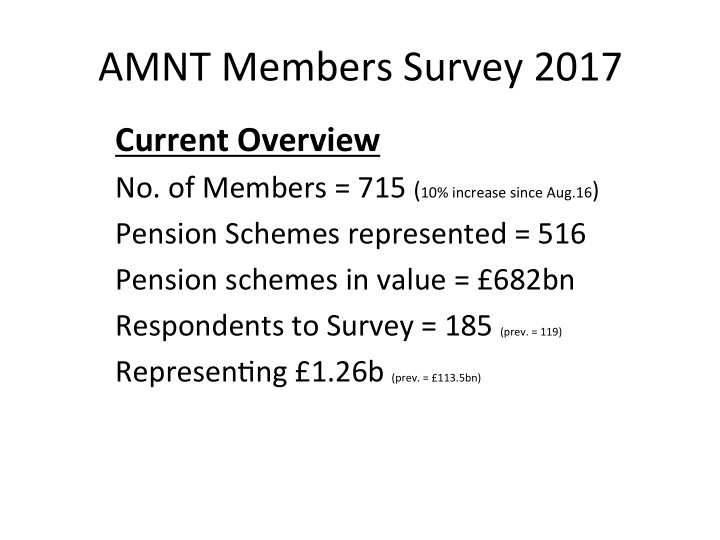 amnt members survey 2017