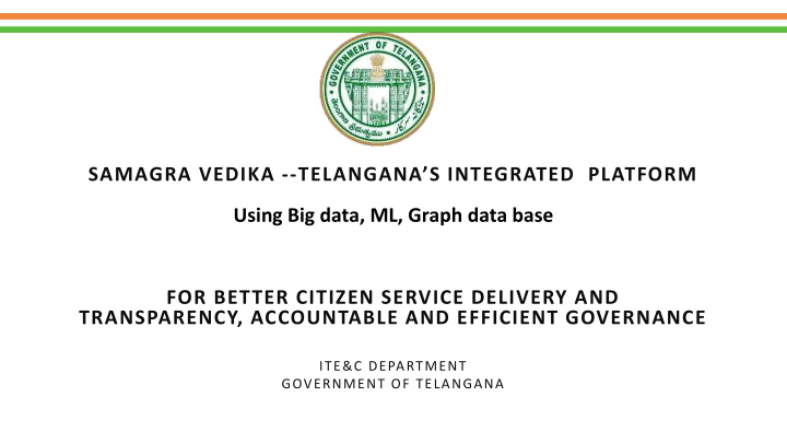 samagra vedika telangana s integrated platform using big
