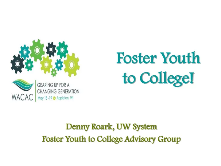 fo fost ster y youth h to c college
