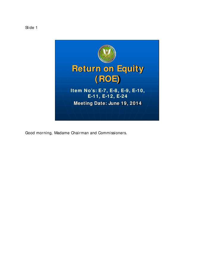 return on equity roe