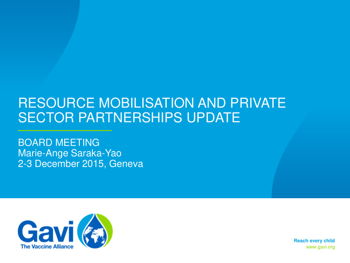 resource mobilisation and private