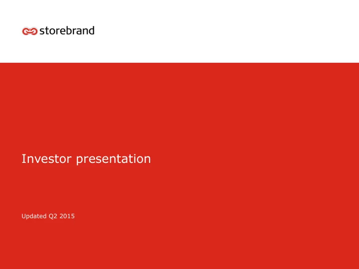 investor presentation