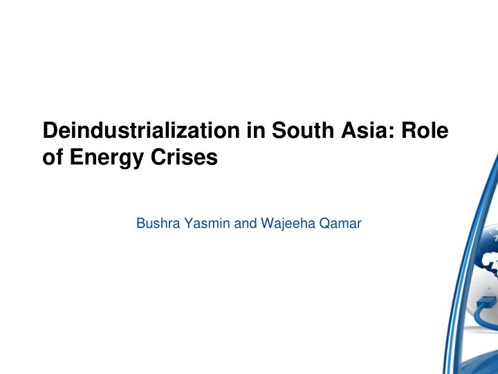 deindustrialization in south asia role