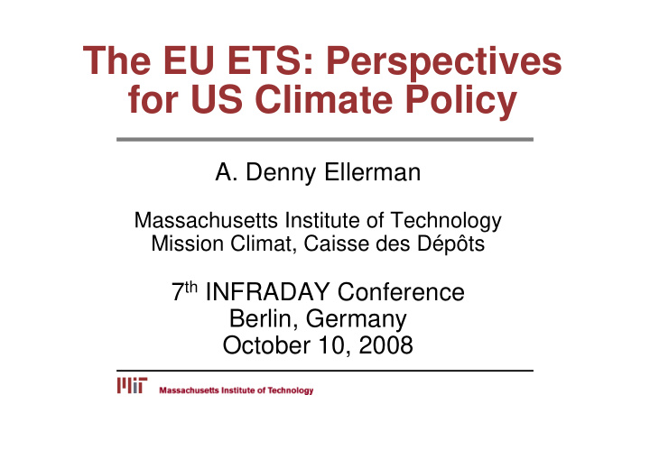 the eu ets perspectives for us climate policy