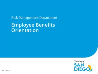 Orientation  Rev 1/16/2020  citynet.sandiego.gov  |  0  Risk Management Department  Todays