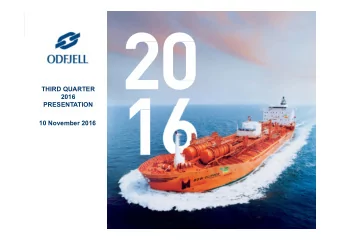 THIRD QUARTER  2016  PRESENTATION  10 November 2016  1  Agenda    Highlights    Financials
