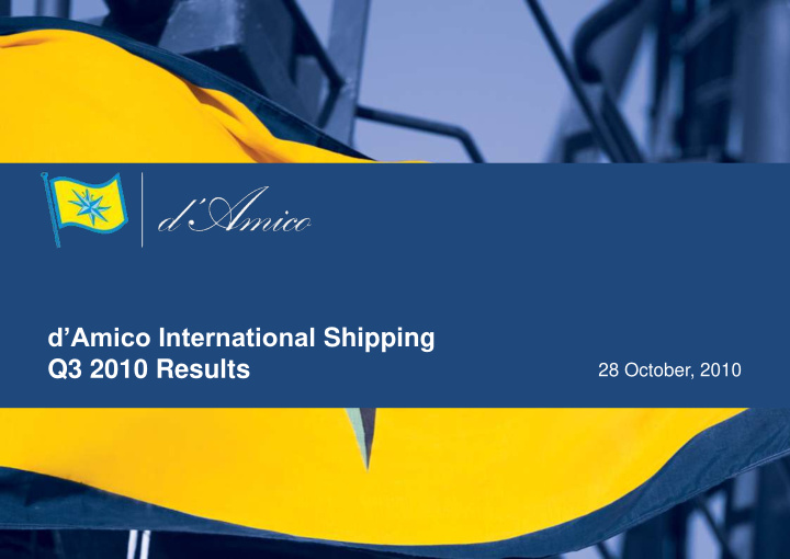 d amico international shipping q3 2010 results